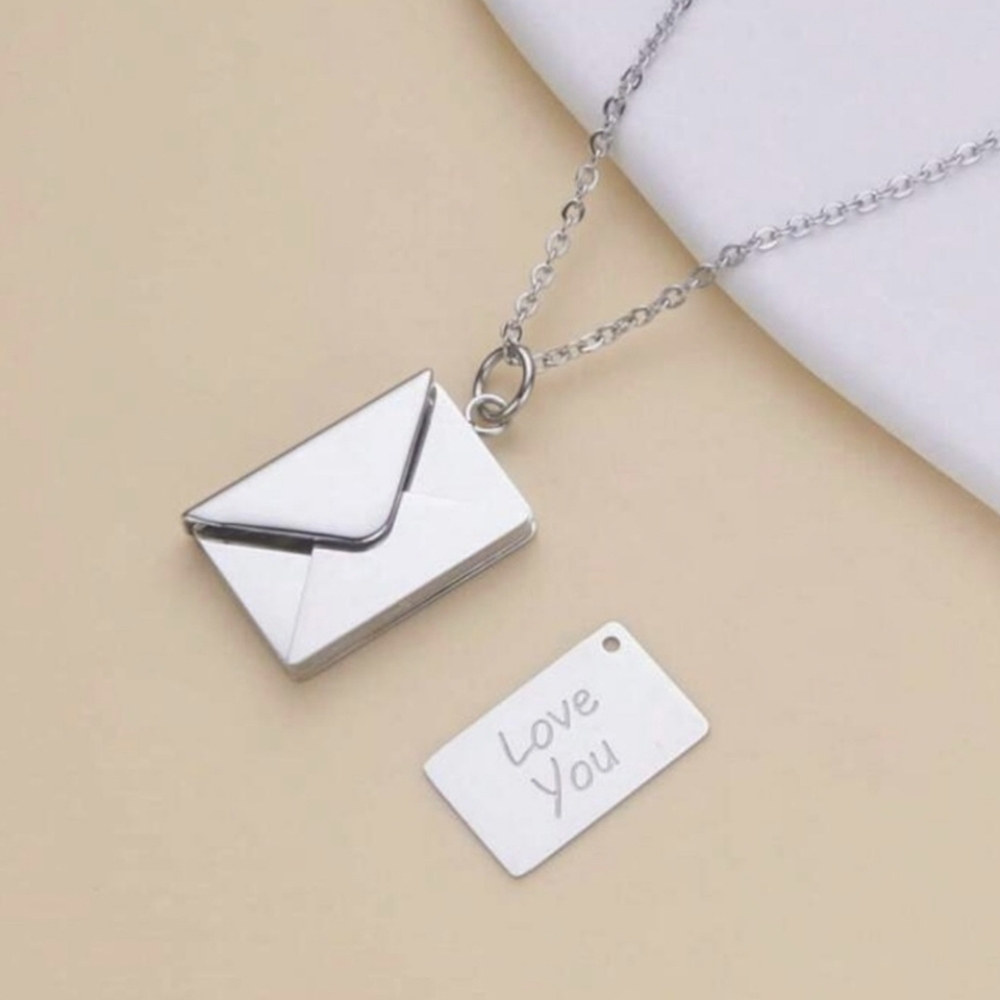 "Love You" Envelope Necklace